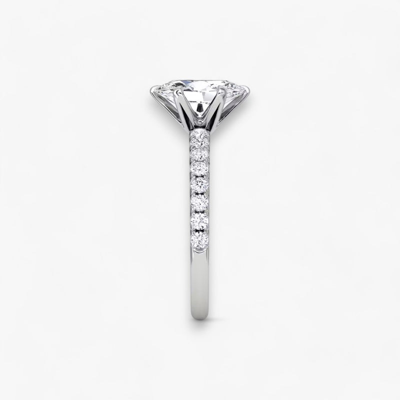 CLAIR (Oval Platinum with Pave LABGROWN)