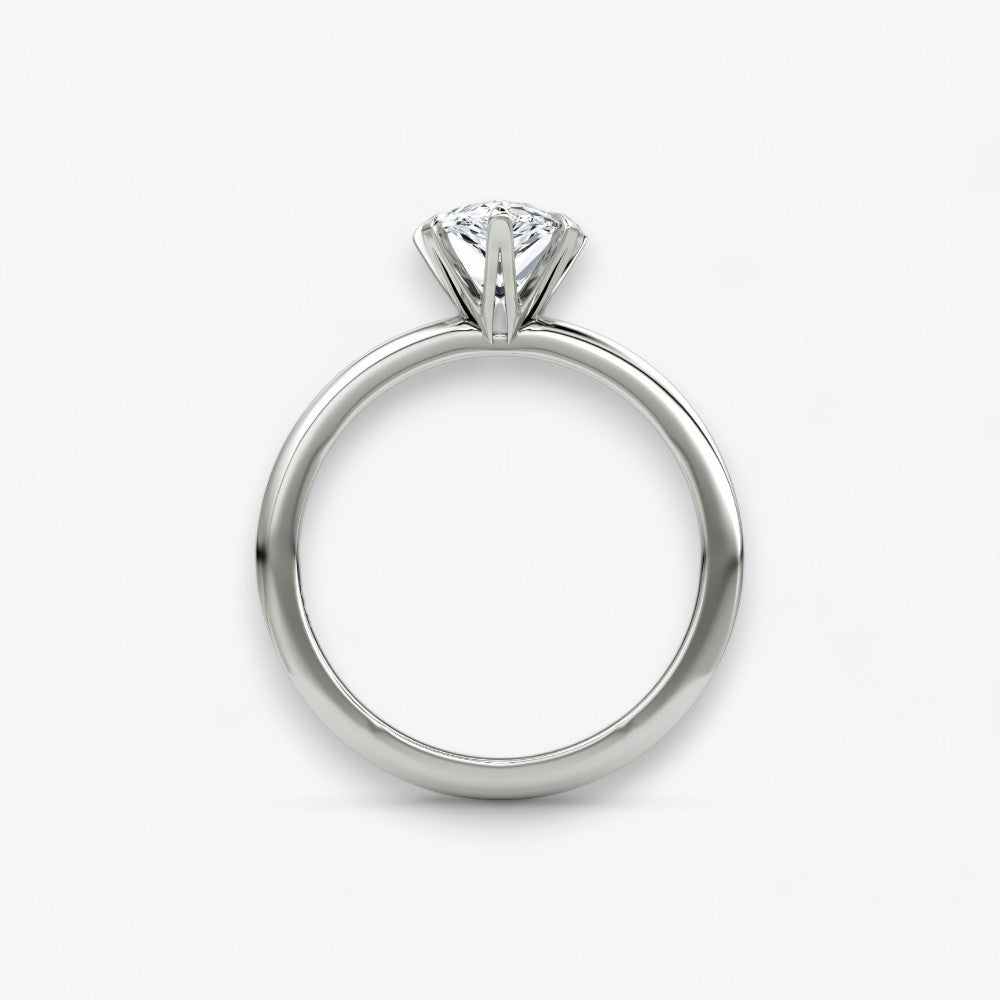 CLAIR (Tropfen natürlicher Diamant Platin ohne Pave)