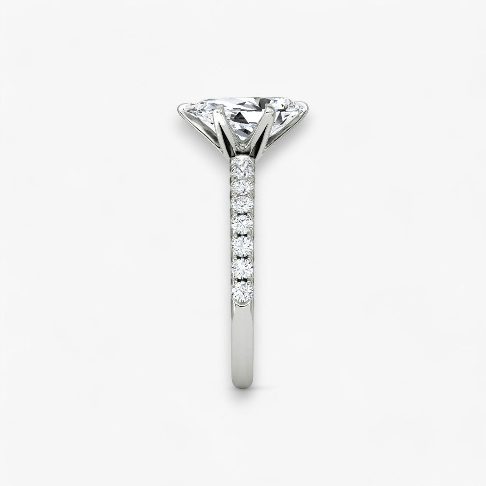 CLAIR (Tropfen Platin mit Pave LABGROWN)