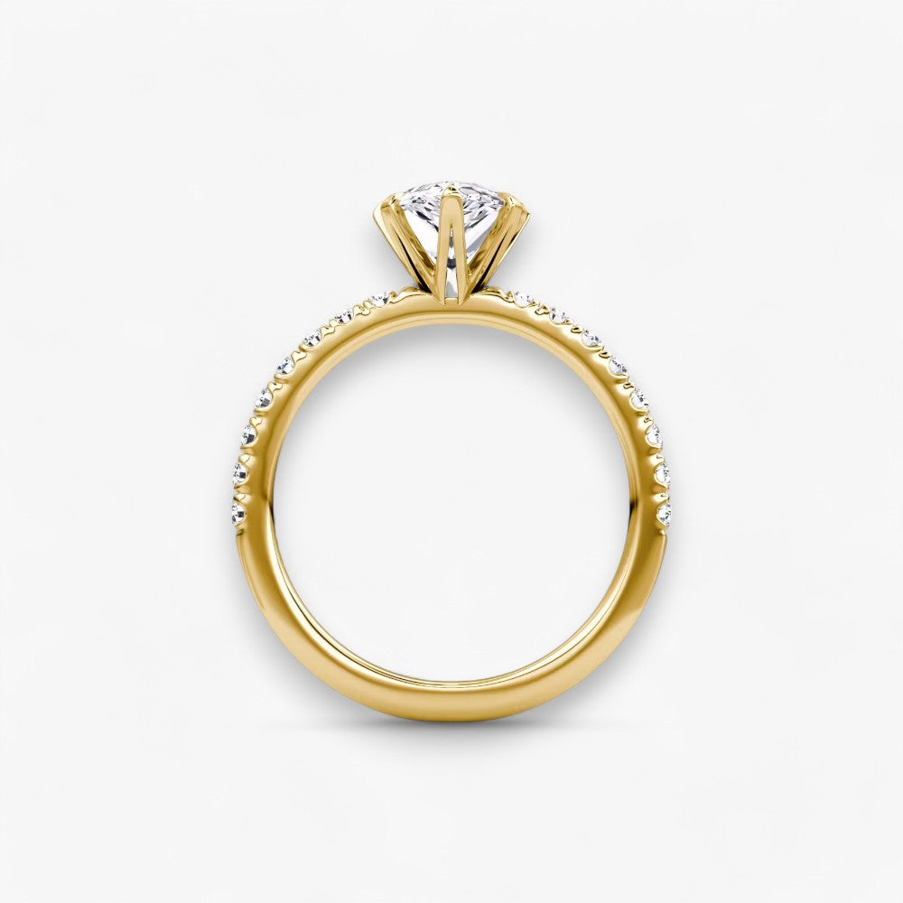 CLAIR (Tropfen Gelbgold mit Pave LABGROWN)