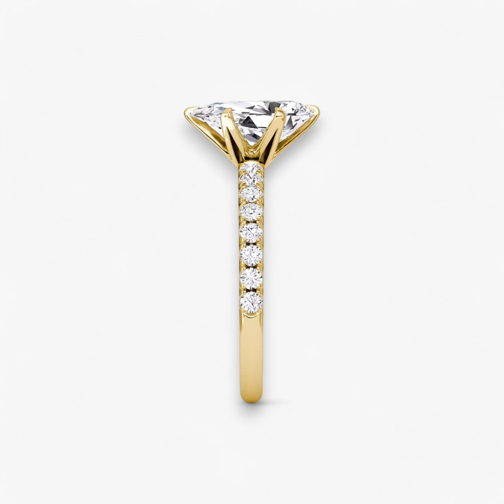 CLAIR (Tropfen Gelbgold mit Pave LABGROWN)