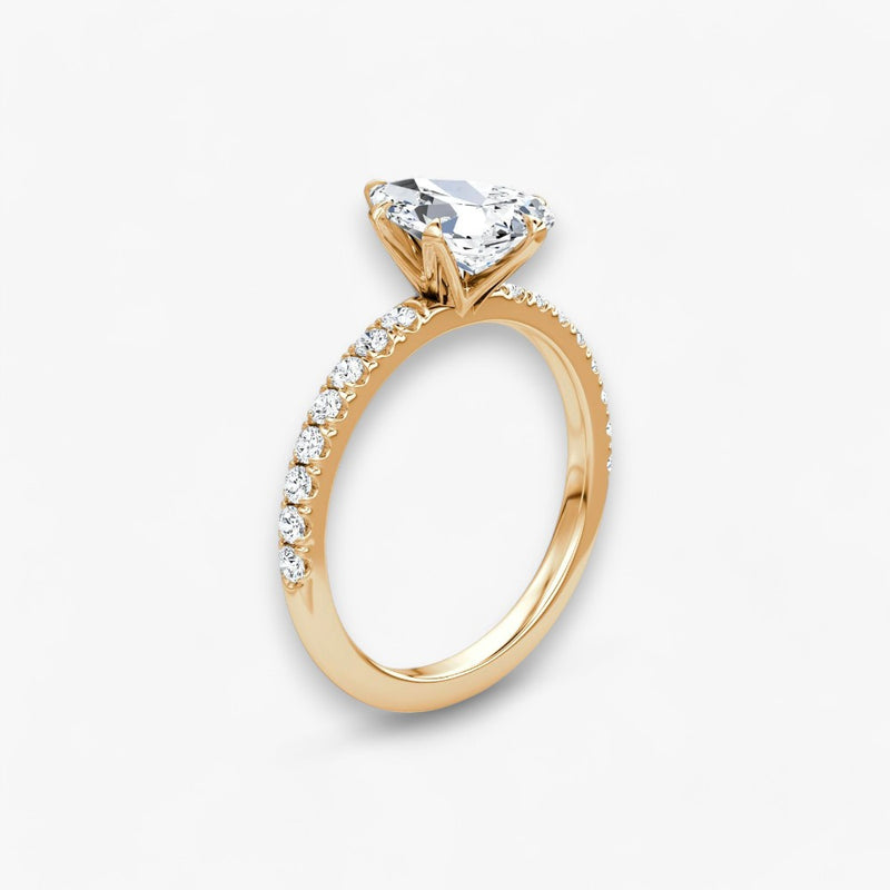 CLAIR (drop rose gold with pave LABGROWN)