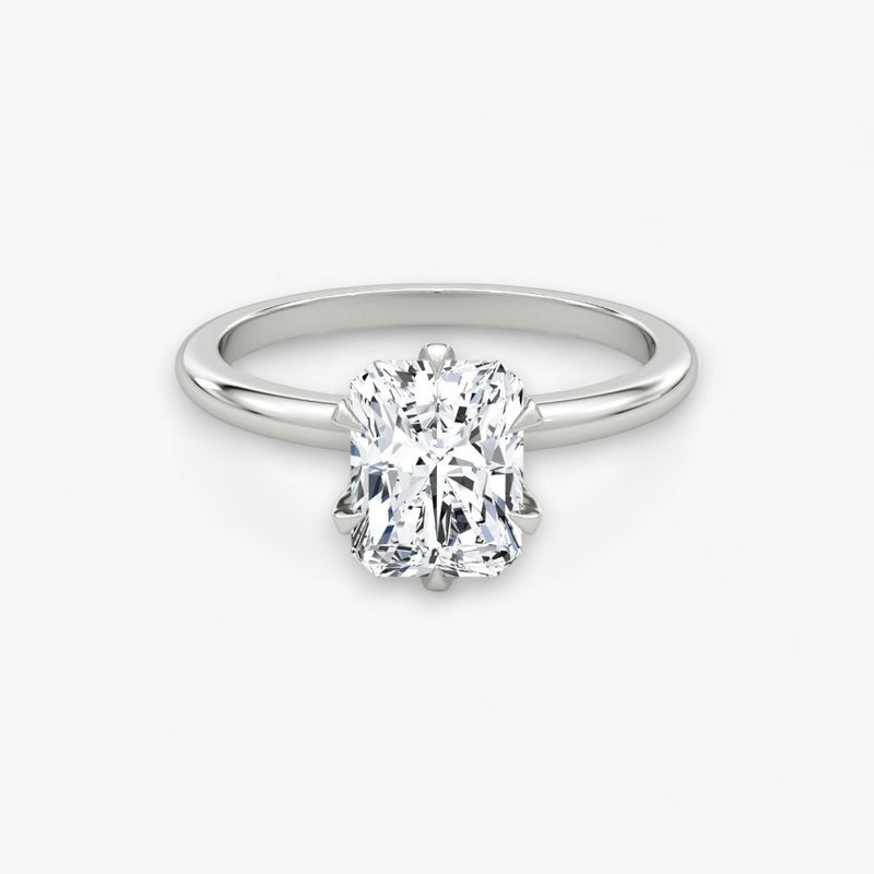 CLAIR (Radiant natural diamond platinum without pave)
