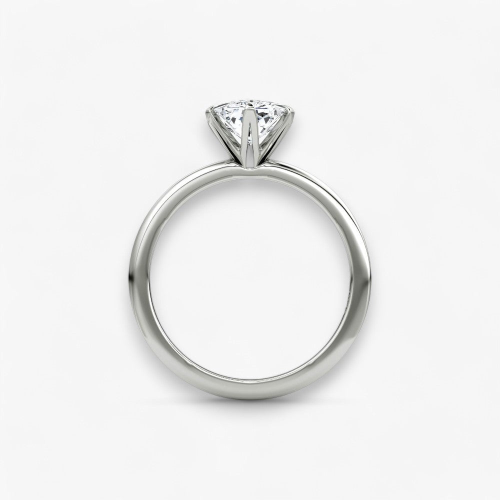 CLAIR (Radiant natürlicher Diamant Platin ohne Pave)