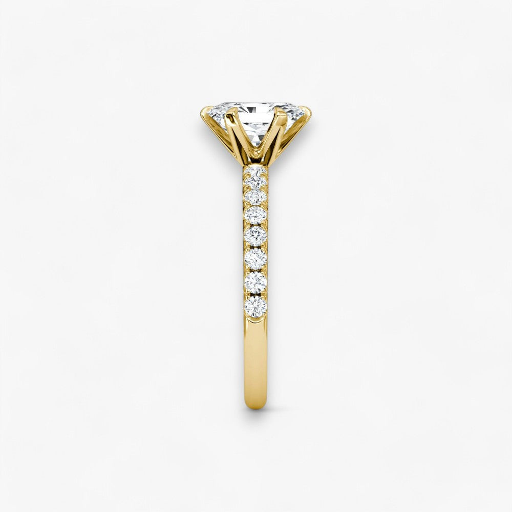 CLAIR (Radiant Gelbgold mit Pave LABGROWN)