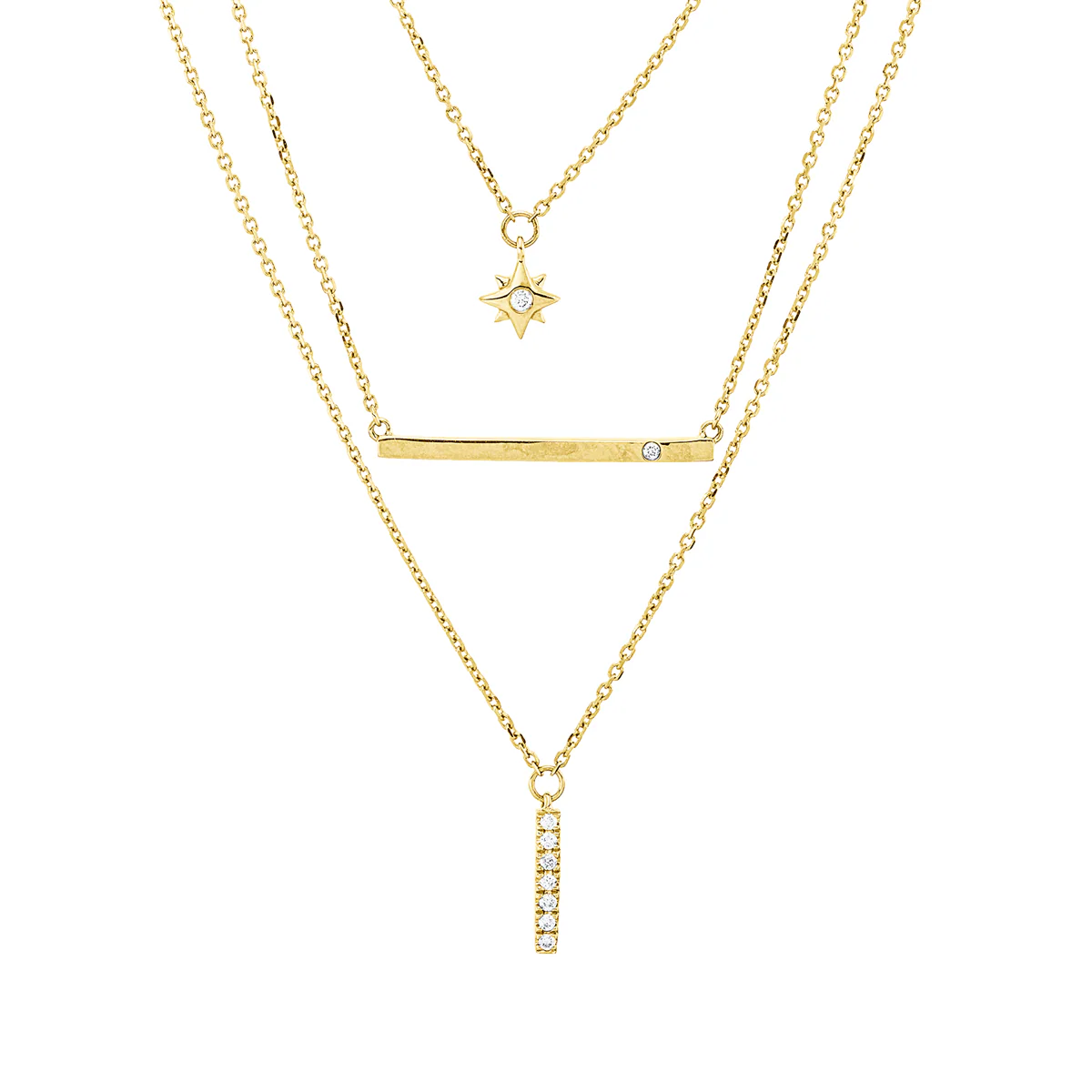 Modern Woman Collier Gelbgold - 4P262
