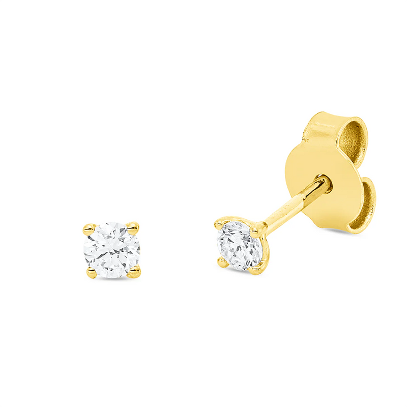 Solitaire Ohrstecker Gelbgold - 2V774