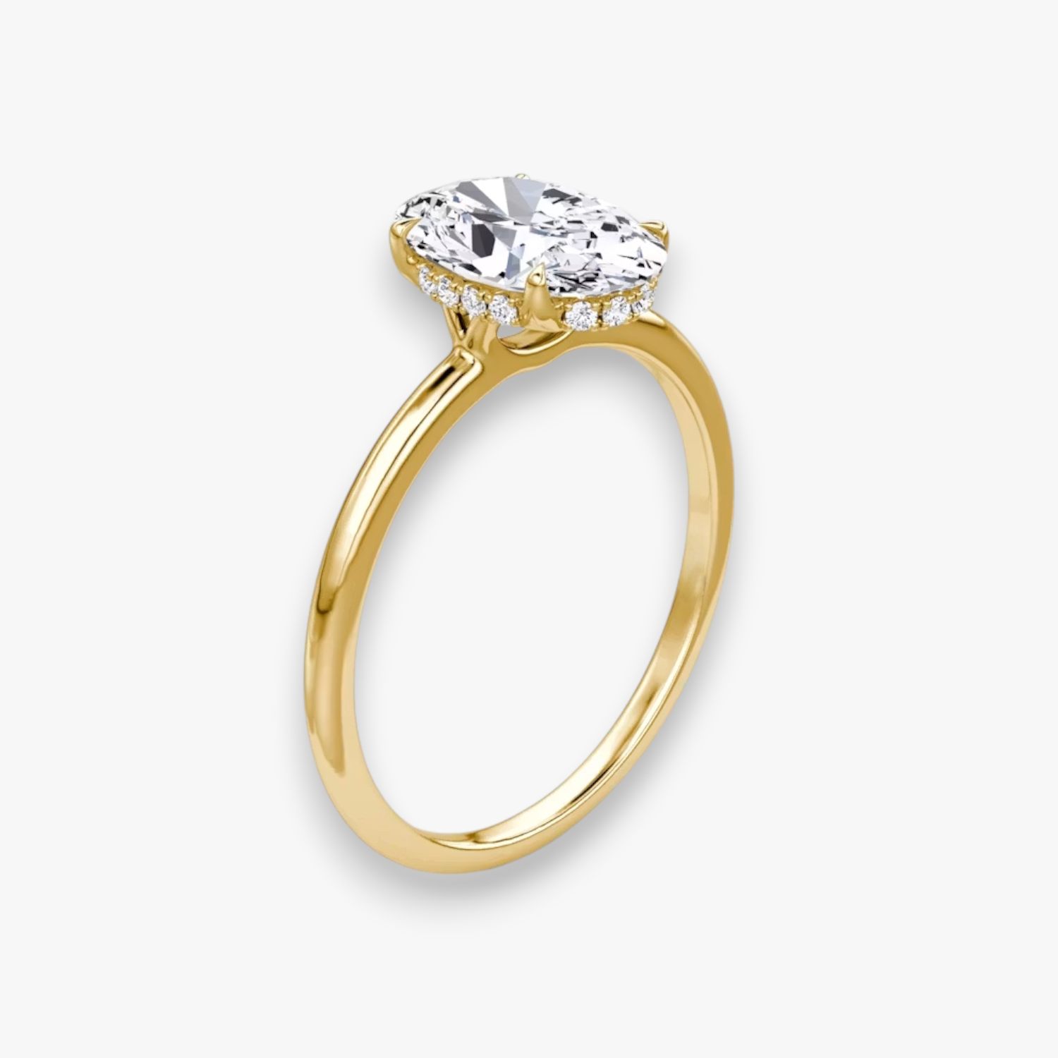 VALOR (Oval Gelbgold ohne Pave LABGROWN)