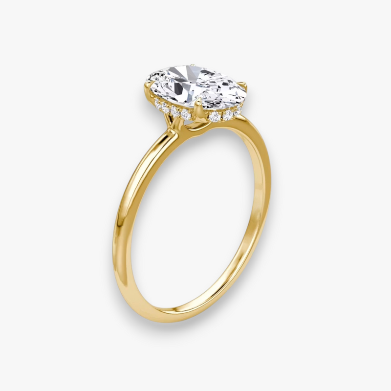 AMOUR (Oval Yellow Gold without Pave LABGROWN)