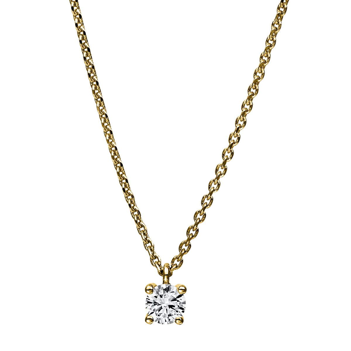 Solitaire Collier Gelbgold - 4E913