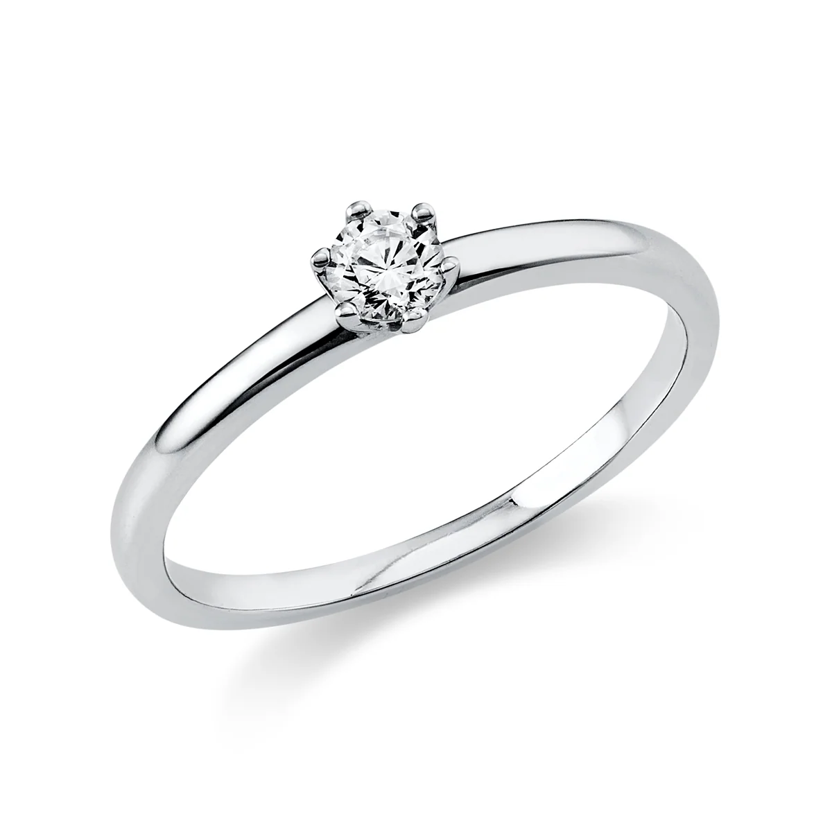 Solitaire Ring Weissgold - 1O322