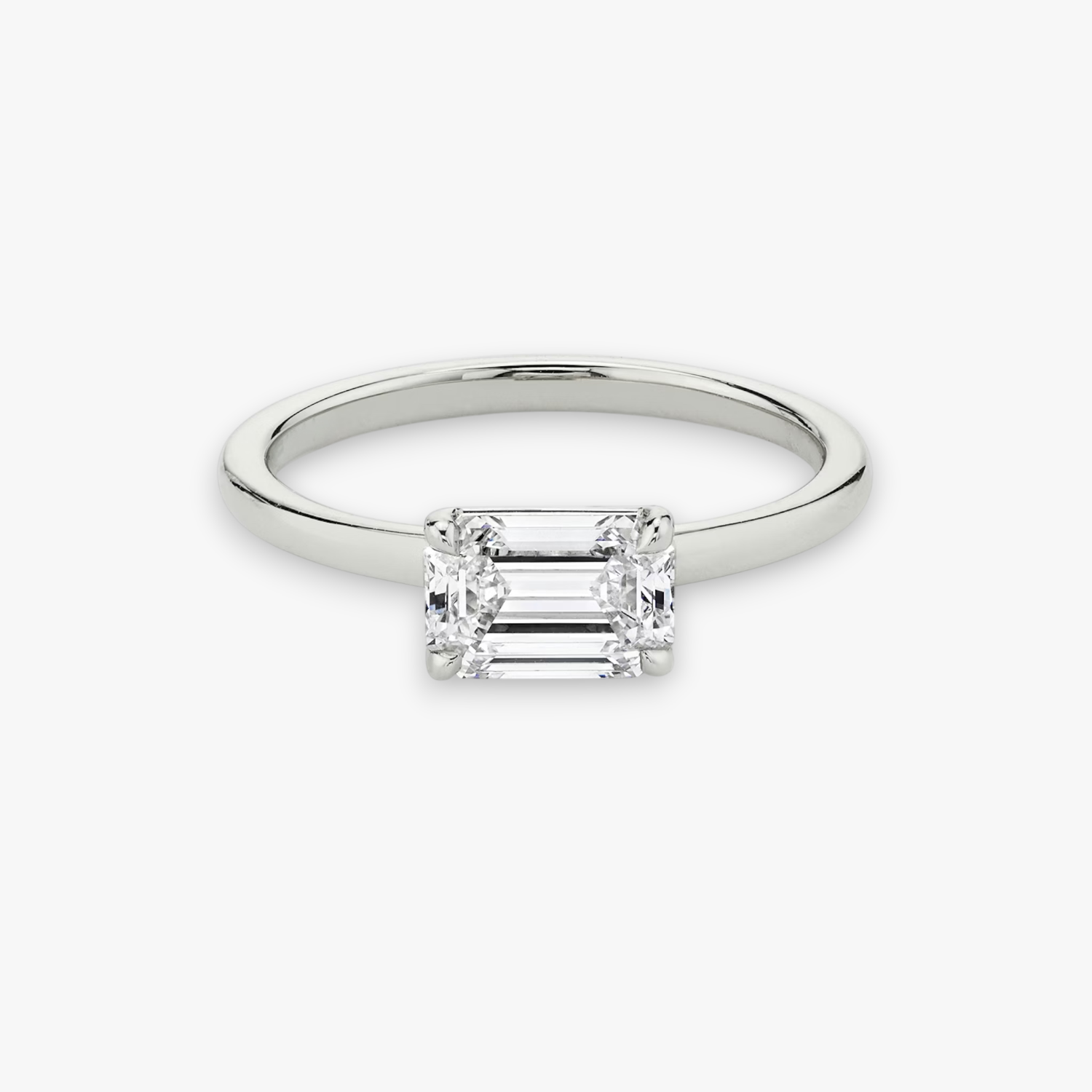 REVE (Emerald Platin ohne Pave natürlicher Diamant)