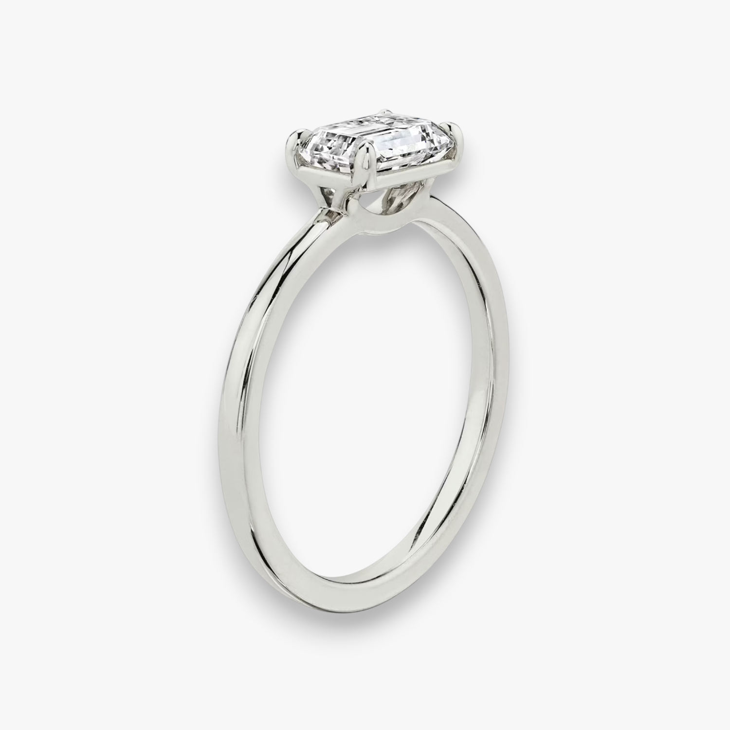 REVE (Emerald Platin ohne Pave natürlicher Diamant)