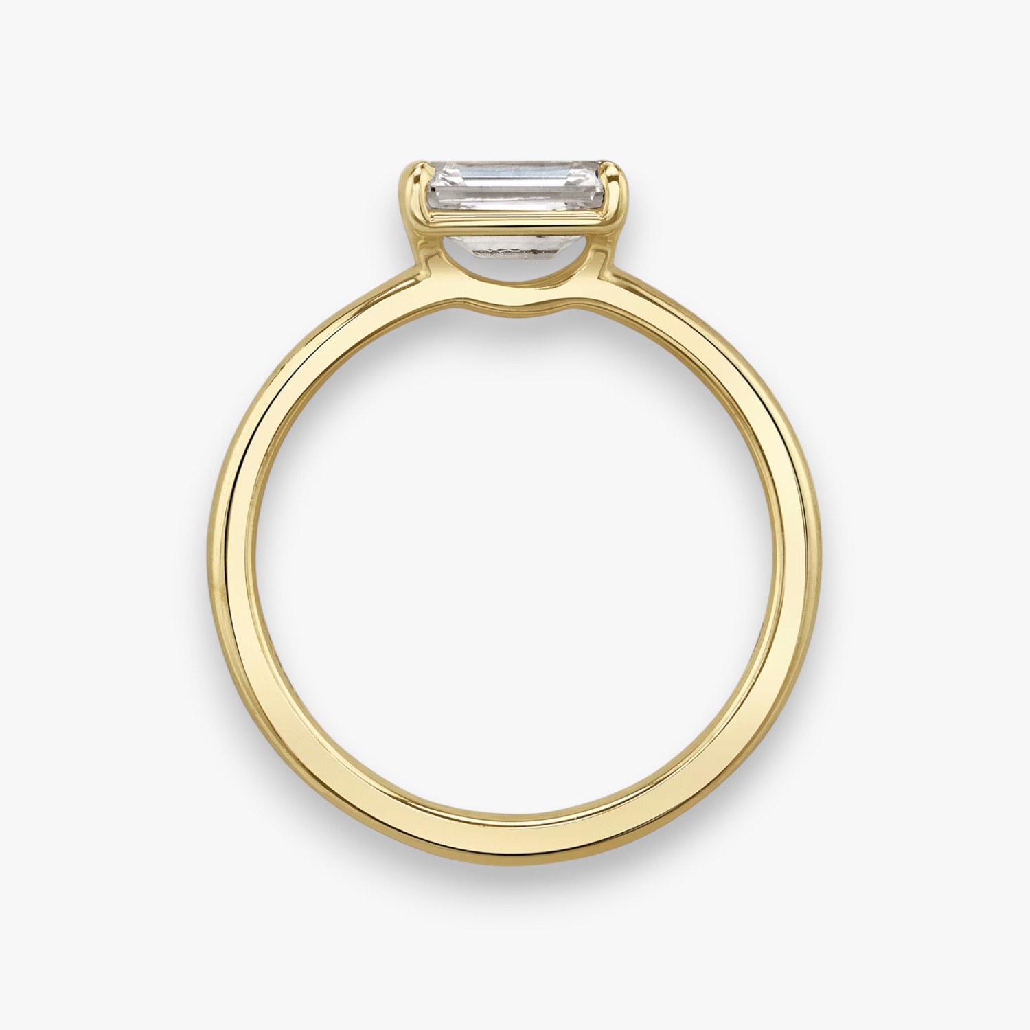 REVE (Emerald Gelbgold ohne Pave natürlicher Diamant)