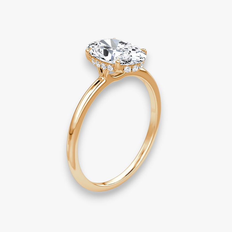 AMOUR (Oval Rose Gold without Pave LABGROWN)