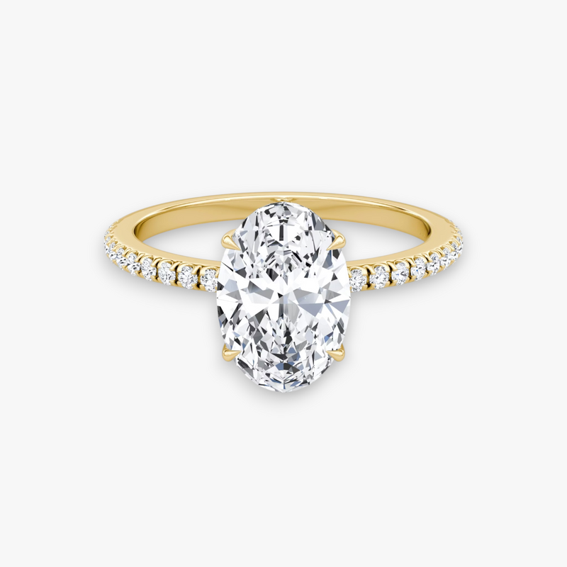 AMOUR (Oval Yellow Gold with Pave LABGROWN)