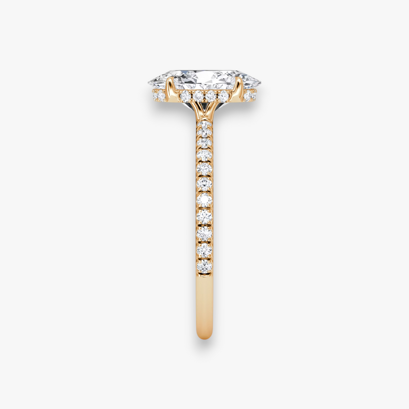 AMOUR (Oval Rose Gold with Pave LABGROWN)