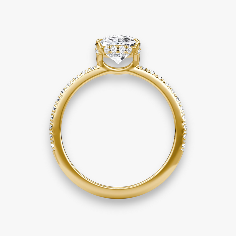 AMOUR (Oval Yellow Gold with Pave LABGROWN)