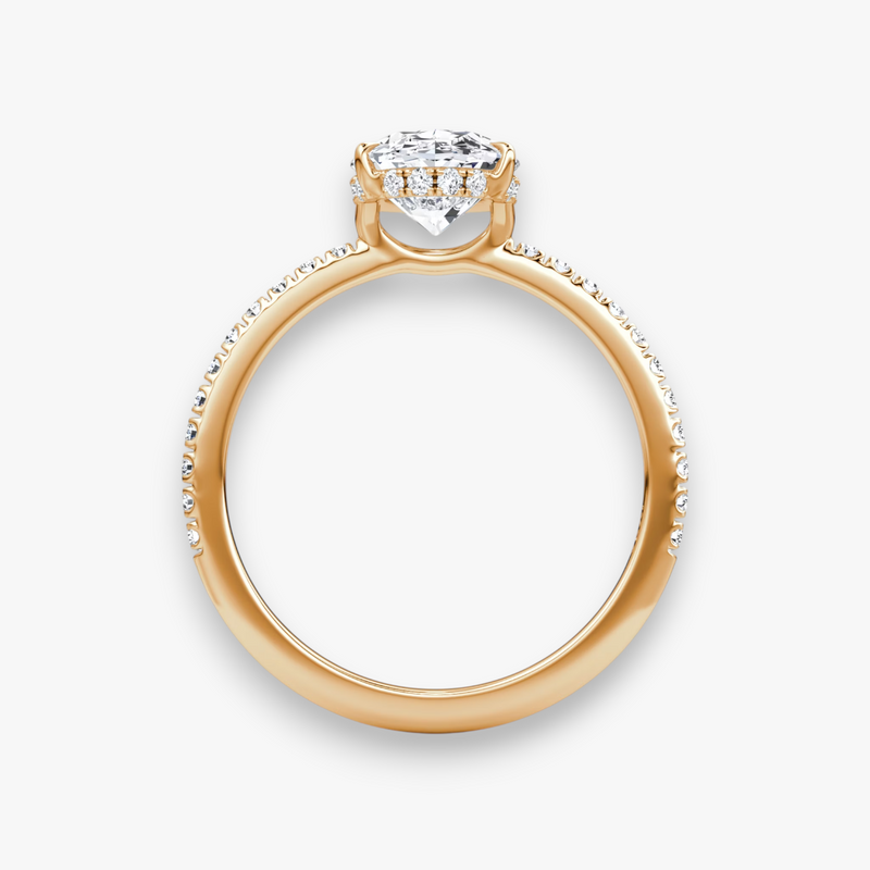 AMOUR (Oval Rose Gold with Pave LABGROWN)