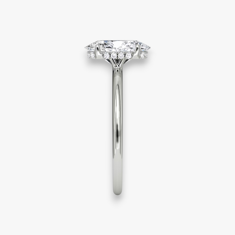 AMOUR (Oval White Gold without Pave LABGROWN)