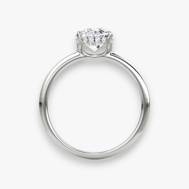 AMOUR (Oval White Gold without Pave LABGROWN)