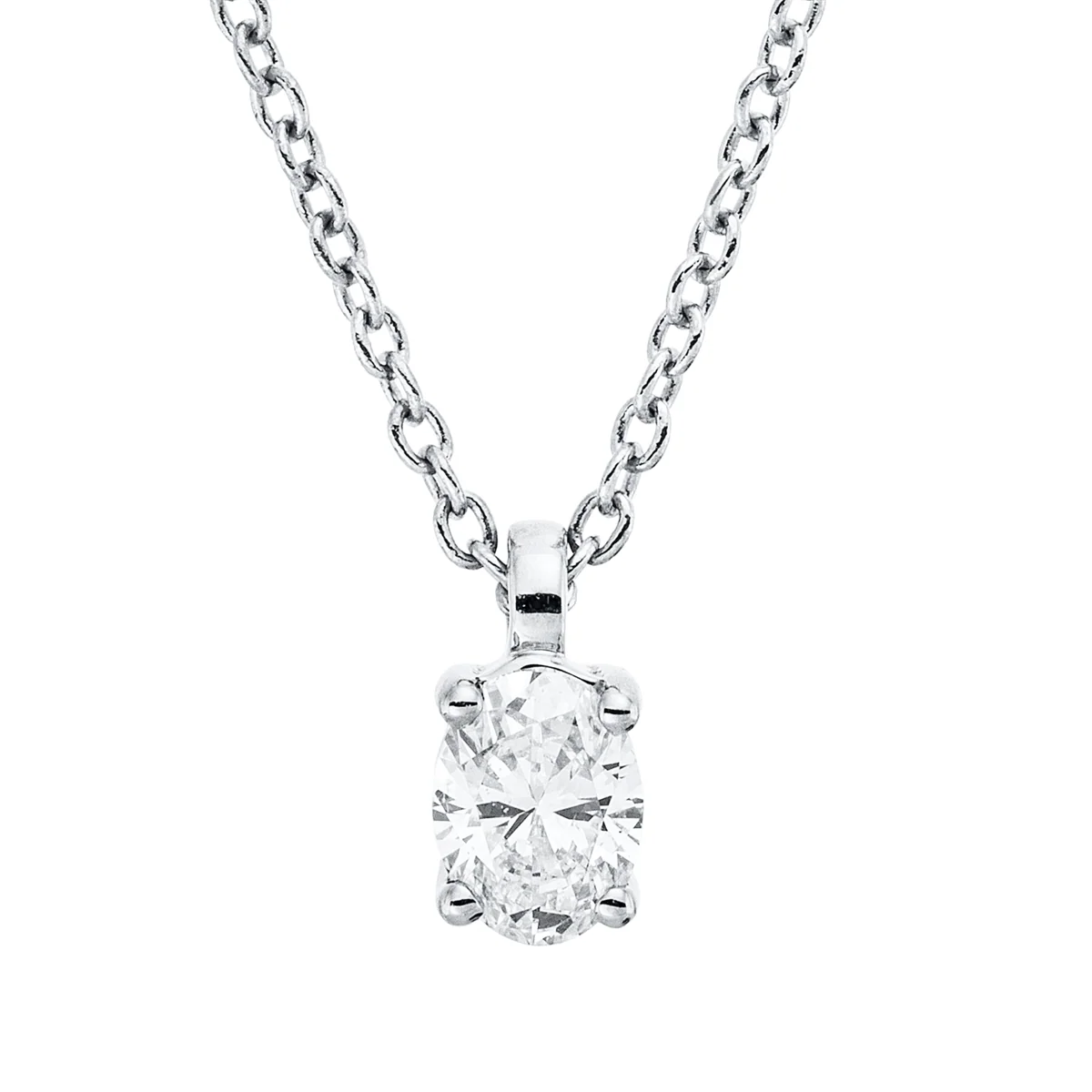 Solitaire Collier Weissgold - 4P086