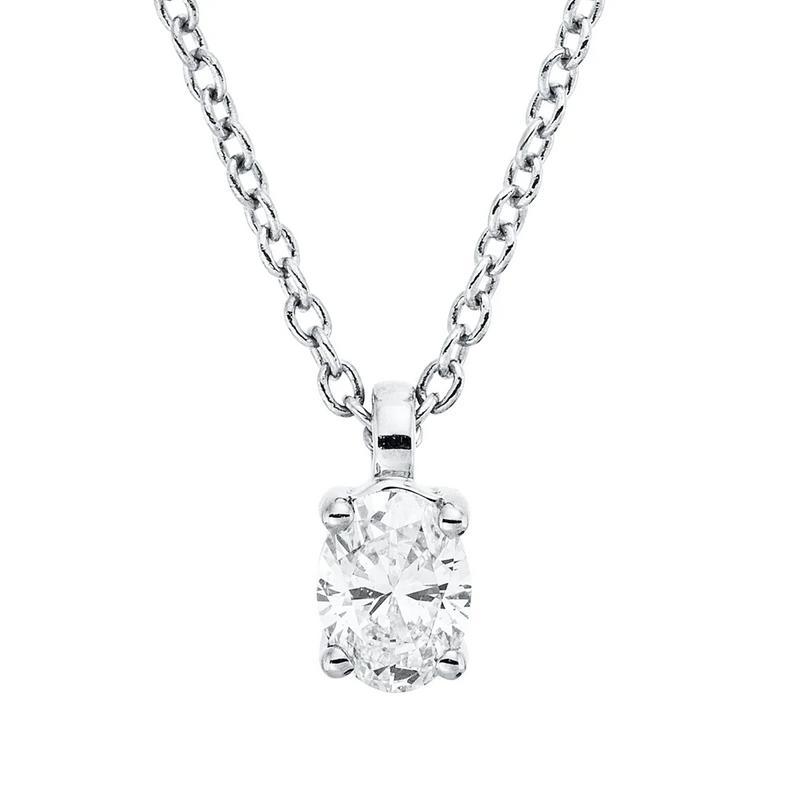 Solitaire Collier Weissgold - 4P086