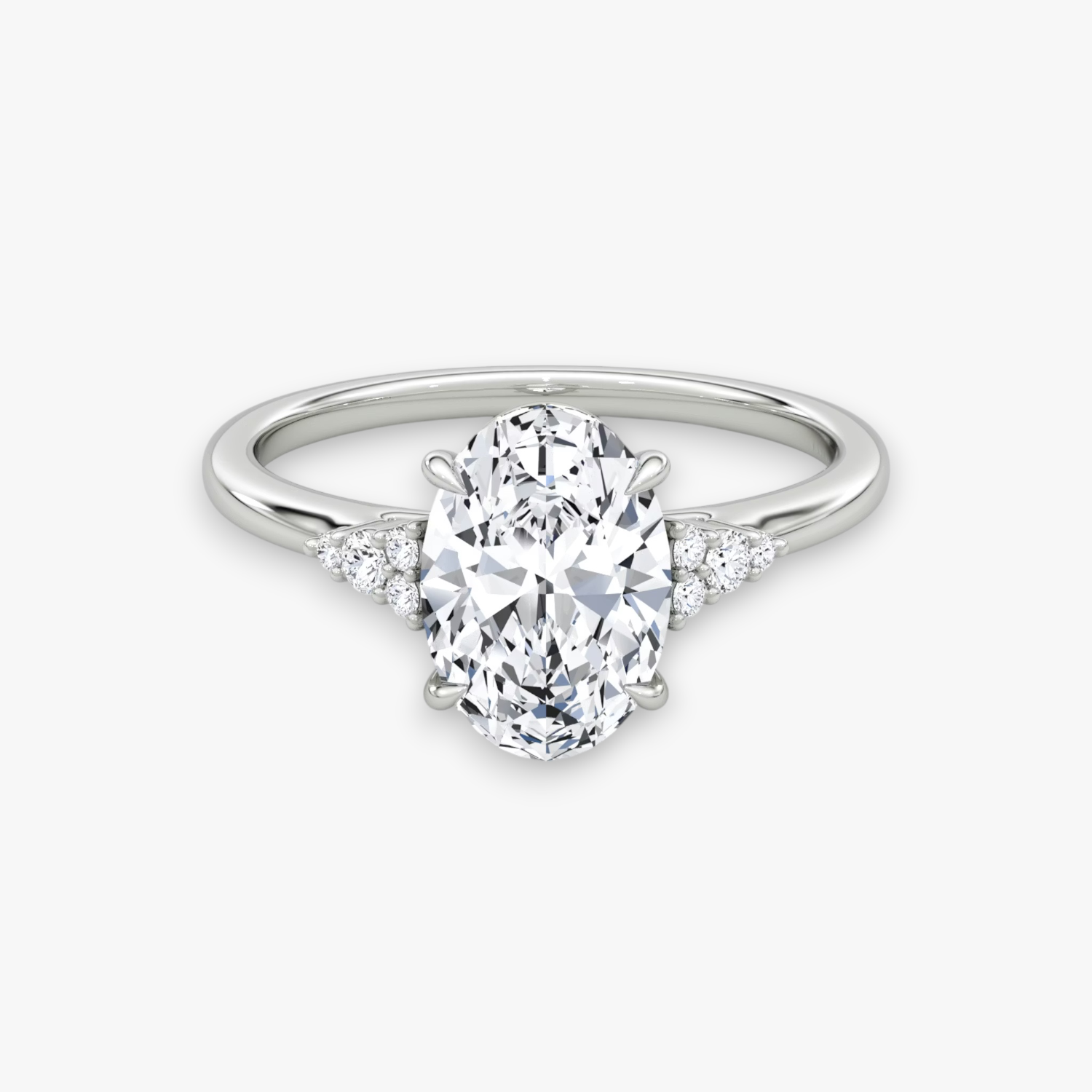 FLEUR (Oval Platin natürliche Diamanten)