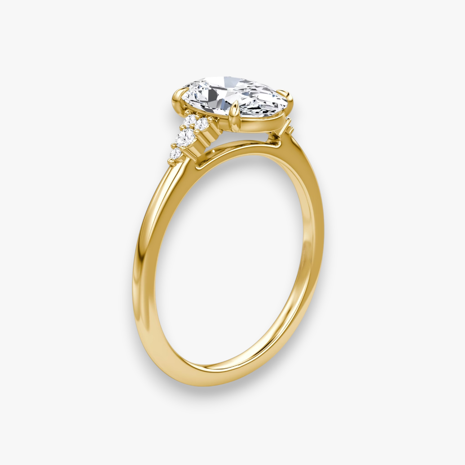 FLEUR (Oval Gelbgold natürliche Diamanten)