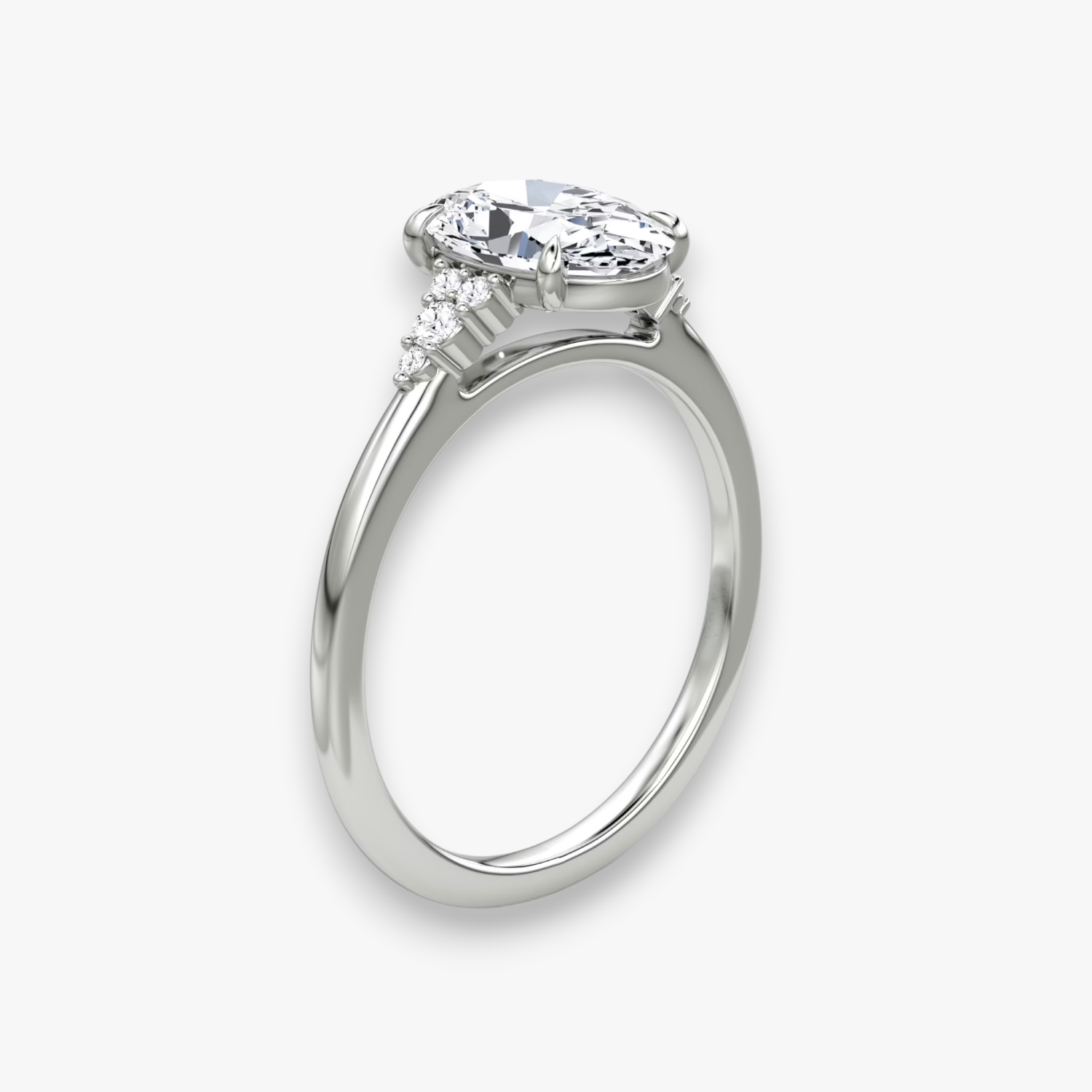 FLEUR (Oval Platin LABGROWN)