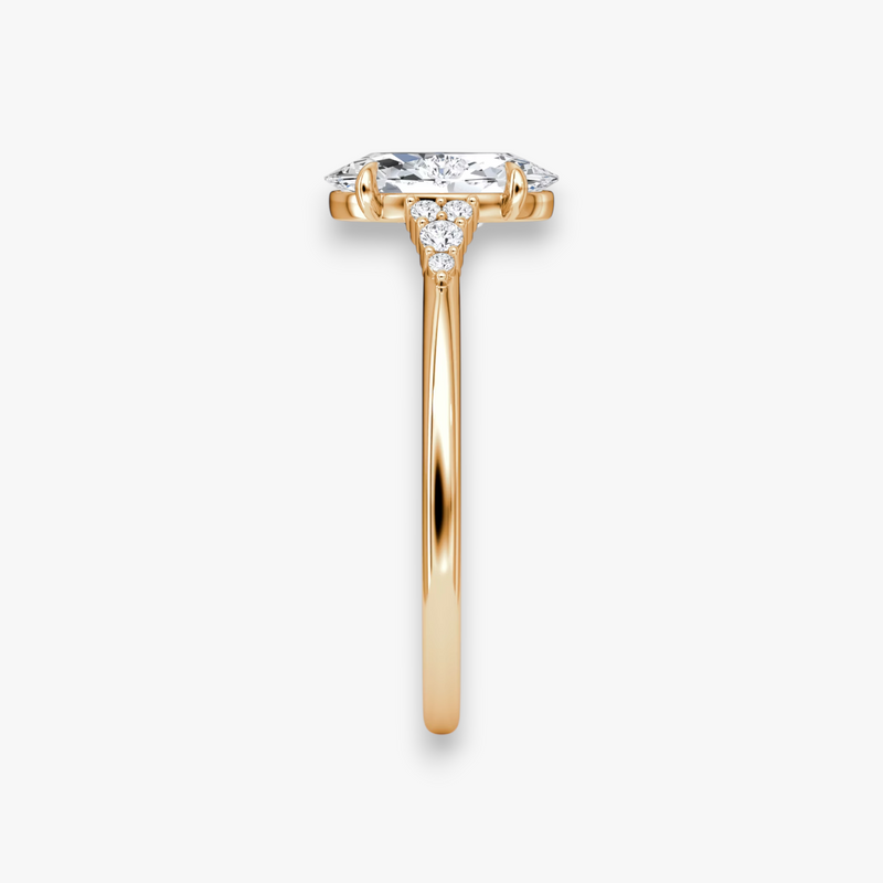 FLEUR (Oval Rosegold natürliche Diamanten)