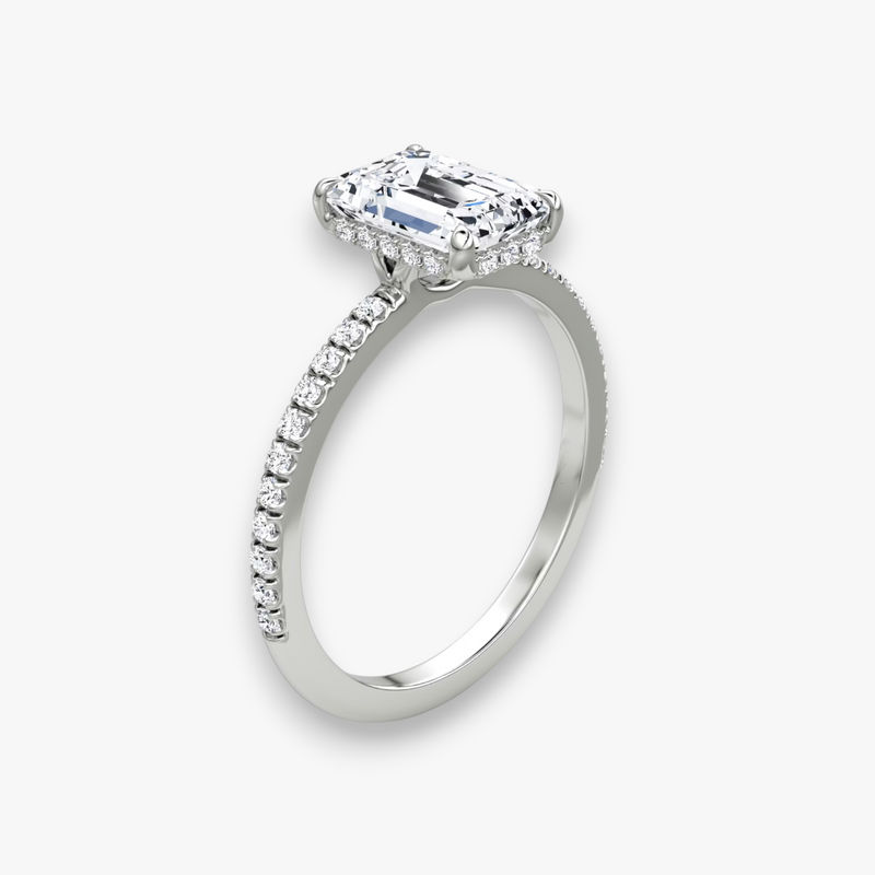 AMOUR (Emerald white gold with Pave LABGROWN)