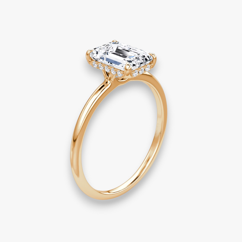 AMOUR (Emerald Rosegold without Pave LABGROWN)