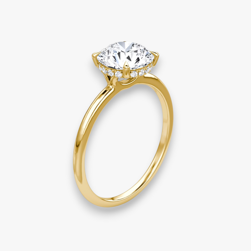 AMOUR (Round Yellow Gold without Pave LABGROWN)