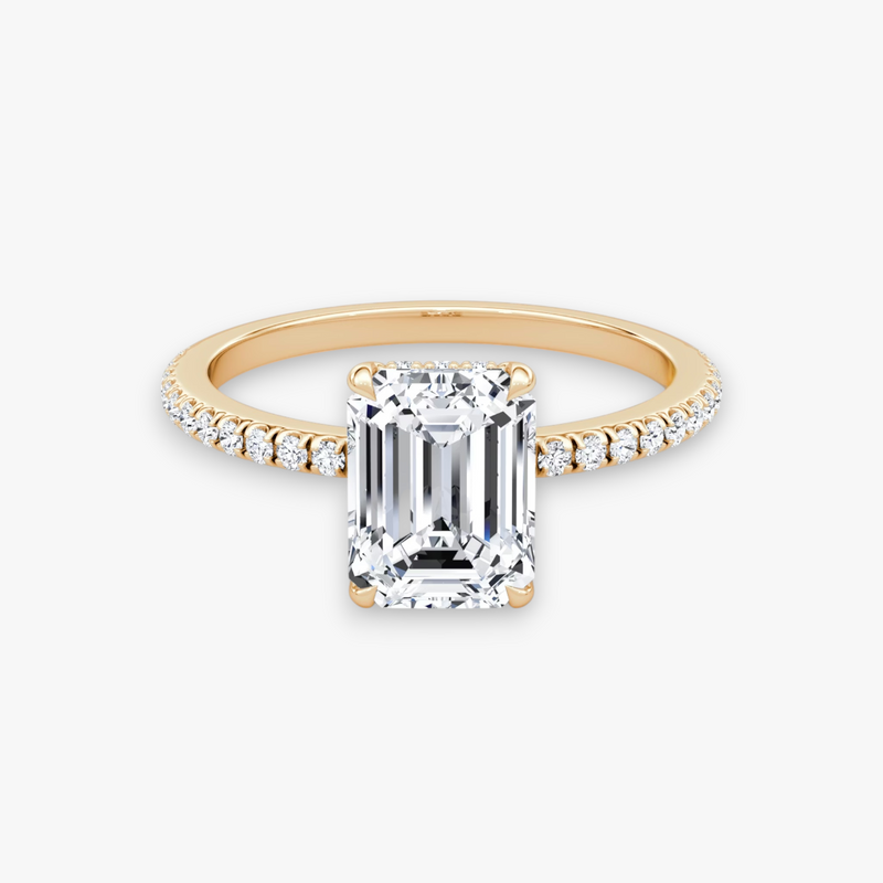 AMOUR (Emerald Rose Gold with Pave LABGROWN)