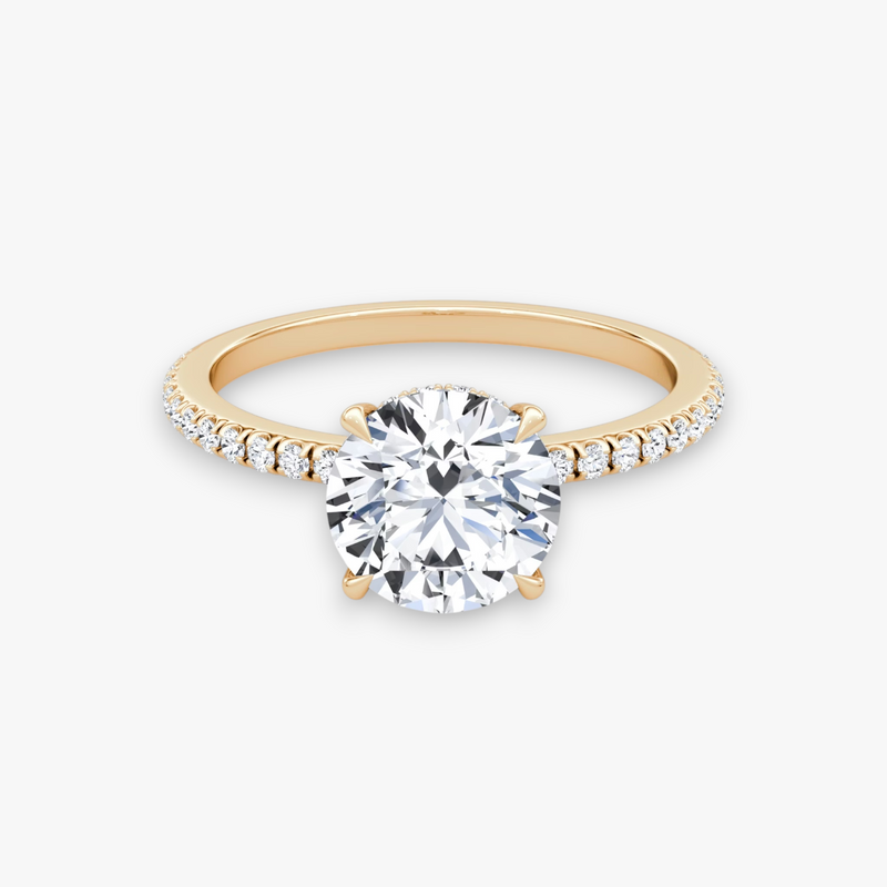 AMOUR (Round Rose Gold with Pave LABGROWN)