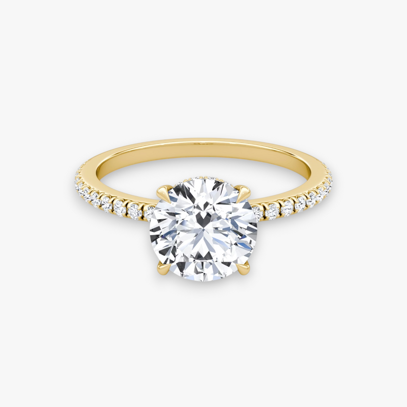 AMOUR (Round Yellow Gold with Pave LABGROWN)