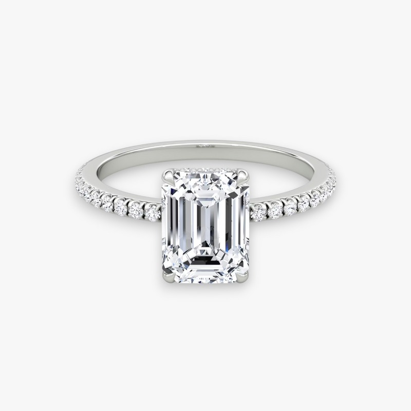 AMOUR (Emerald white gold with Pave LABGROWN)