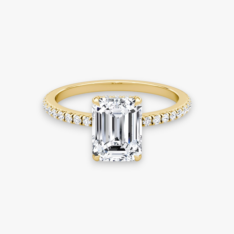 AMOUR (Emerald yellow gold with Pave LABGROWN)