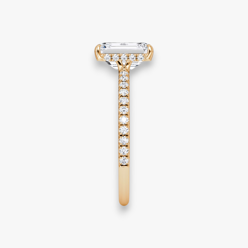 AMOUR (Emerald Rose Gold with Pave LABGROWN)