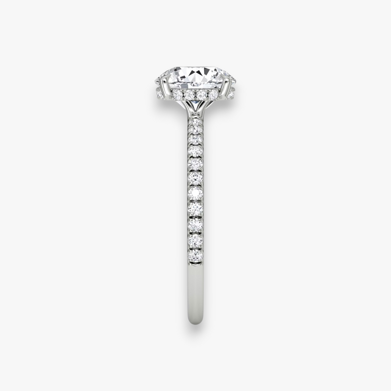 AMOUR (Round White Gold with Pave LABGROWN)