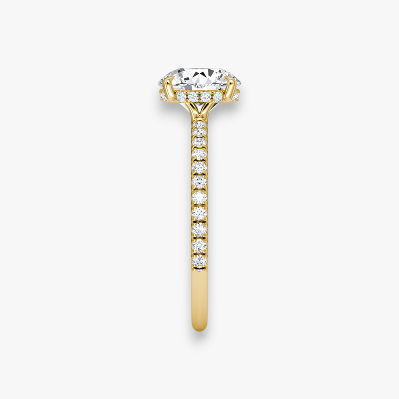 AMOUR (Round Yellow Gold with Pave LABGROWN)
