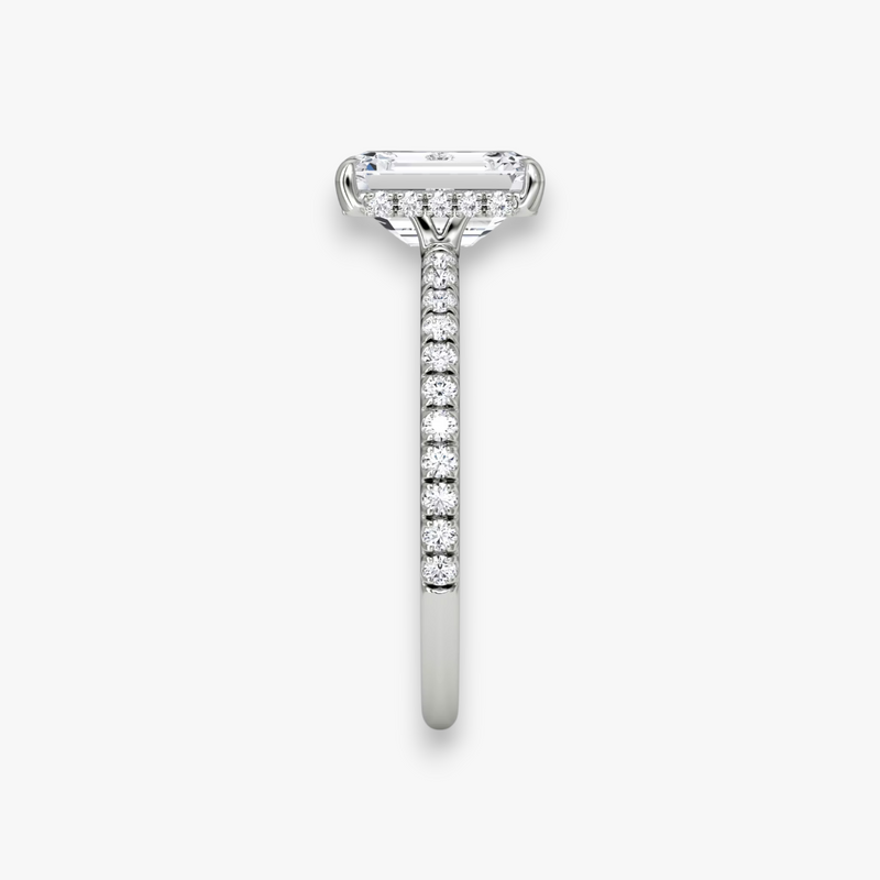 AMOUR (Emerald white gold with Pave LABGROWN)