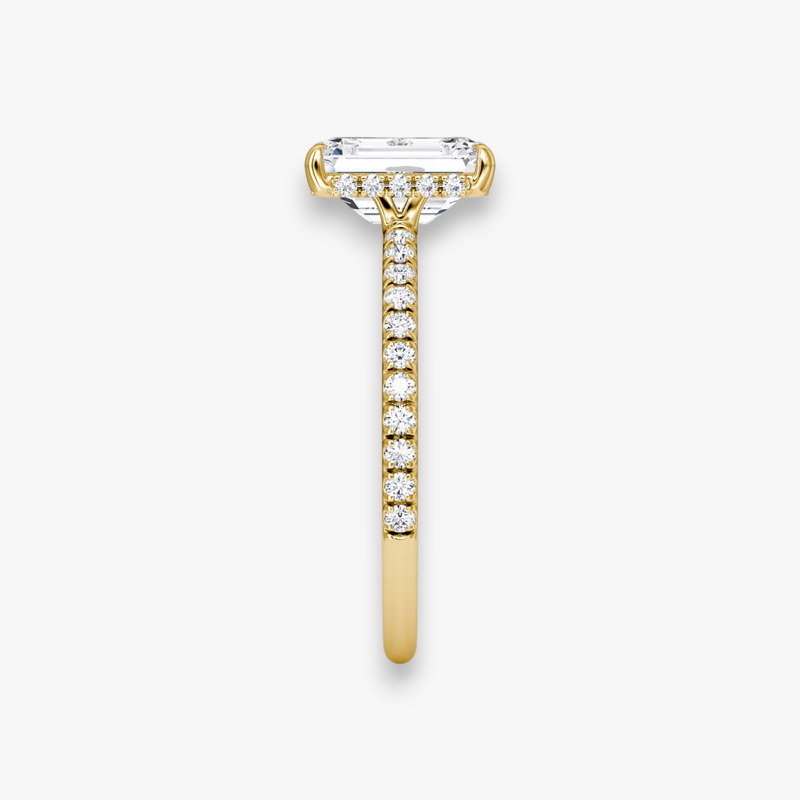AMOUR (Emerald yellow gold with Pave LABGROWN)