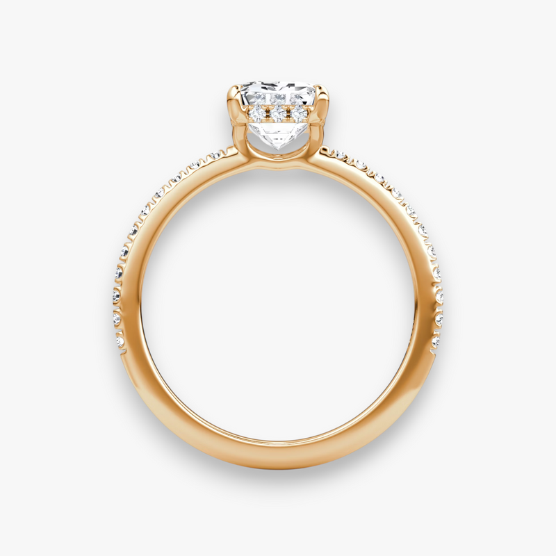 AMOUR (Emerald Rose Gold with Pave LABGROWN)