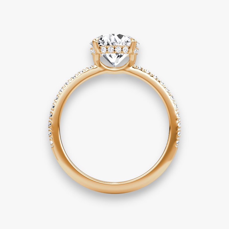 AMOUR (Round Rose Gold with Pave LABGROWN)