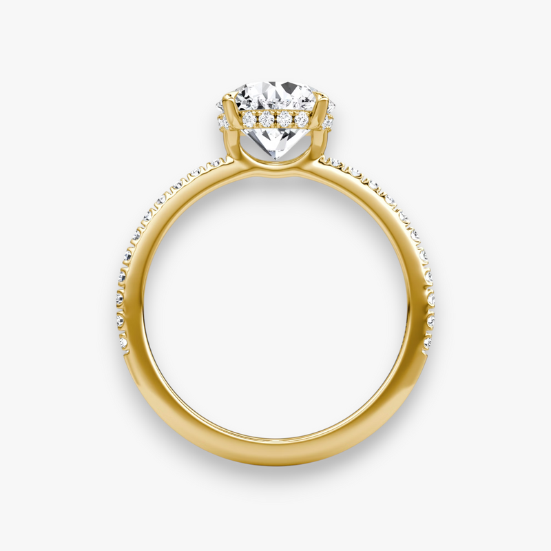 AMOUR (Round Yellow Gold with Pave LABGROWN)