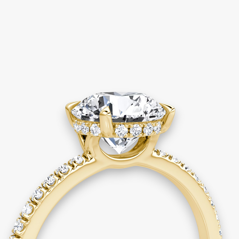 AMOUR (Round Yellow Gold with Pave LABGROWN)