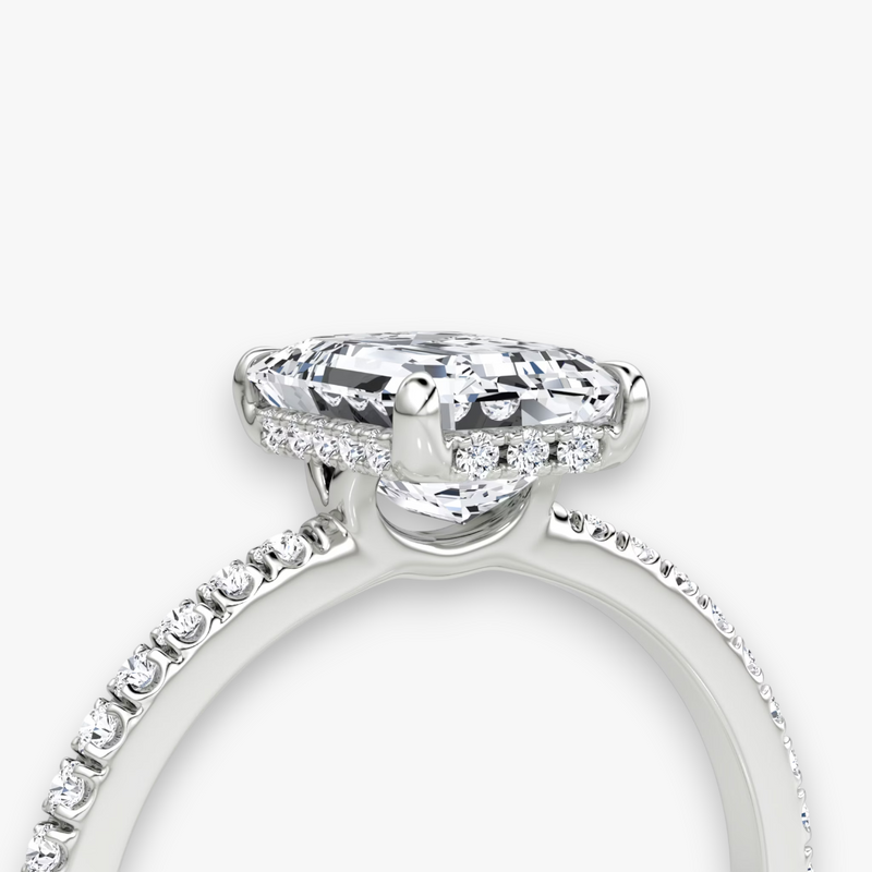 AMOUR (Emerald white gold with Pave LABGROWN)