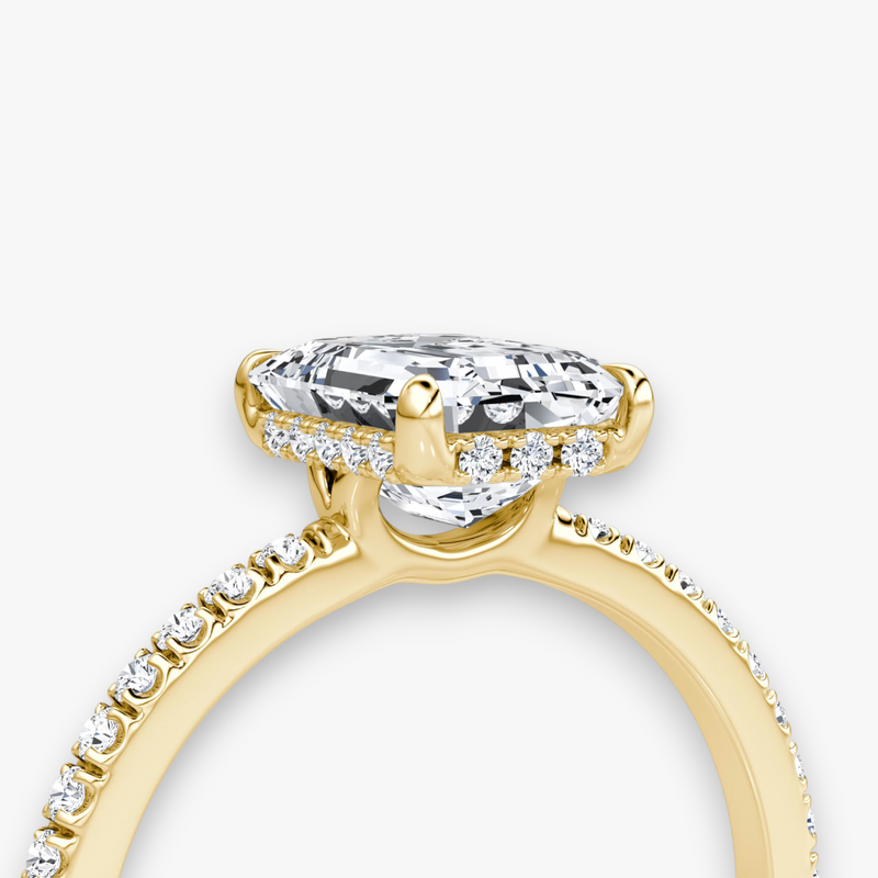 AMOUR (Emerald yellow gold with Pave LABGROWN)